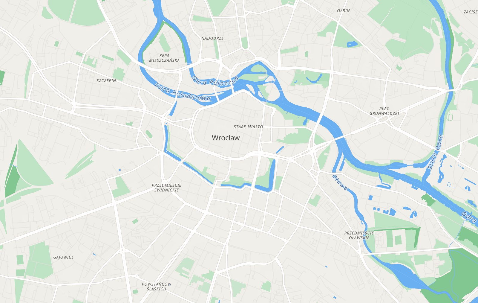 Mapa Wrocławia w stylu RentFriends