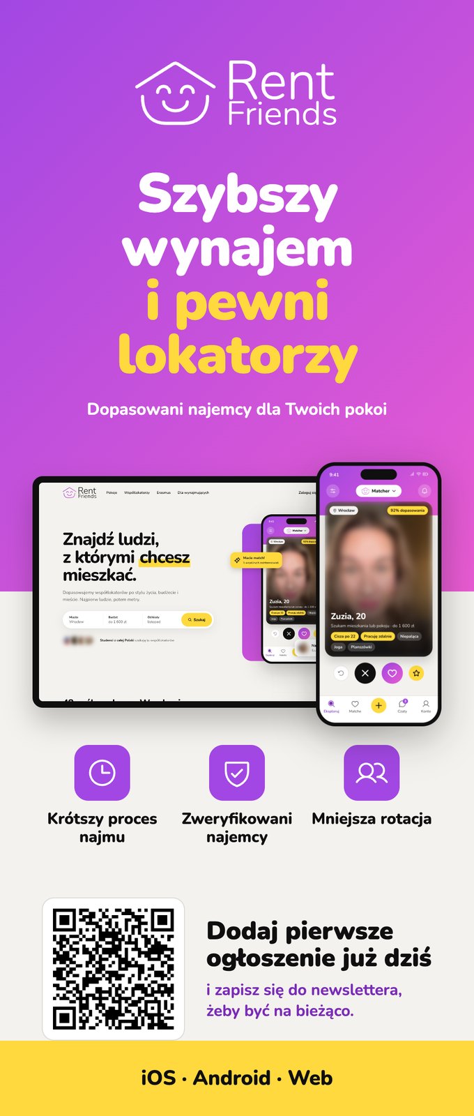 Roll-up: Szybszy wynajem i pewni lokatorzy, korzyści i kod QR